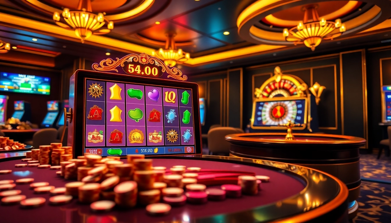 Experience the excitement of 온라인슬롯 with colorful gaming reels and thrilling jackpot displays.