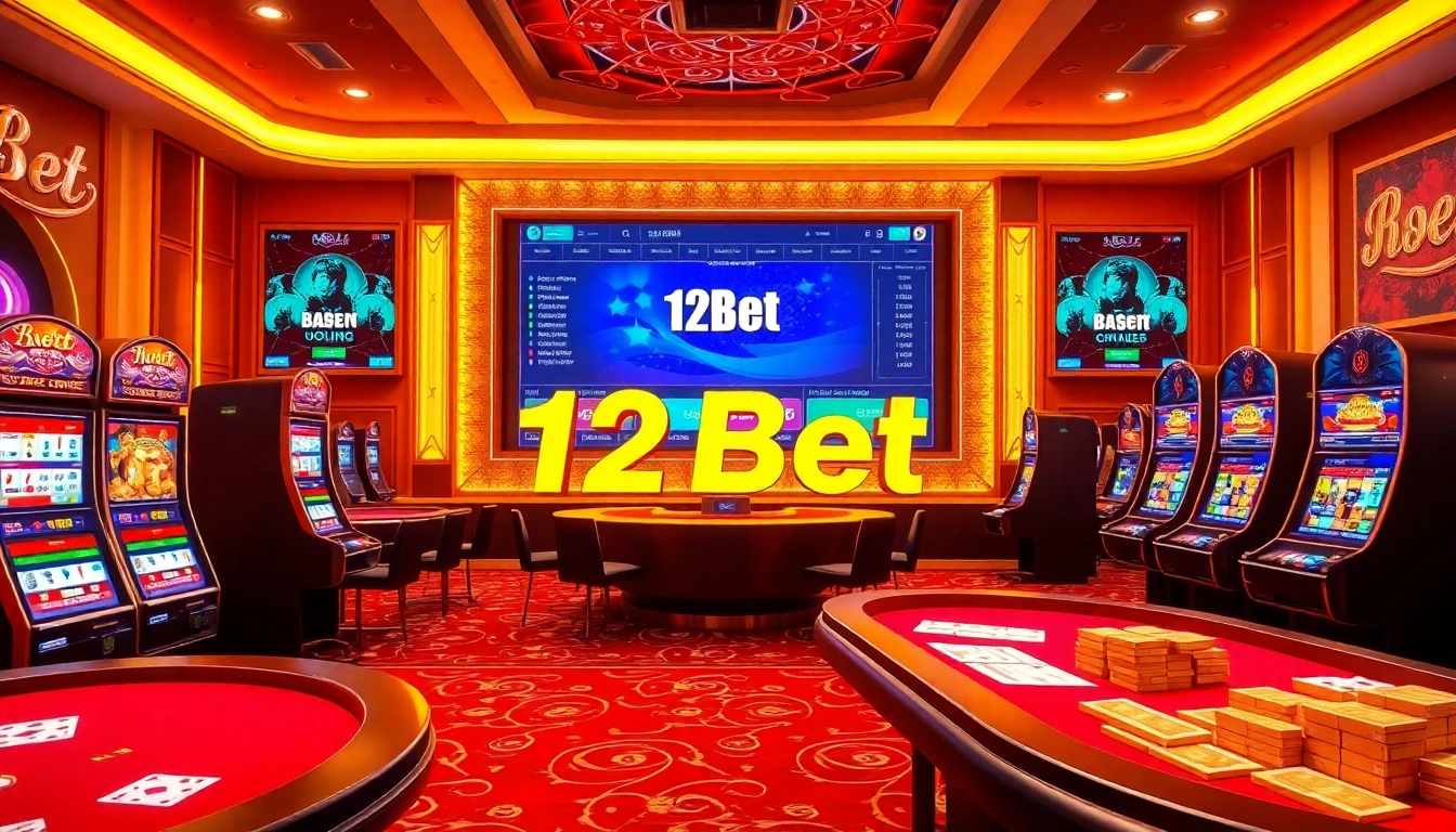 Access the latest link to 12Bet and experience a thrilling gambling adventure with vibrant tables and engaging designs.