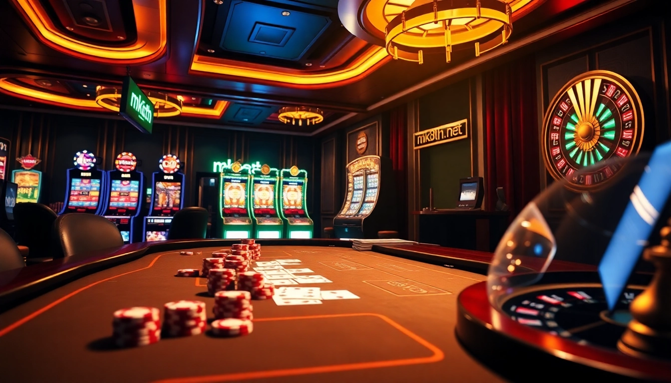 Exciting online gambling experience at mk8th.net with vibrant casino visuals and winning elements.