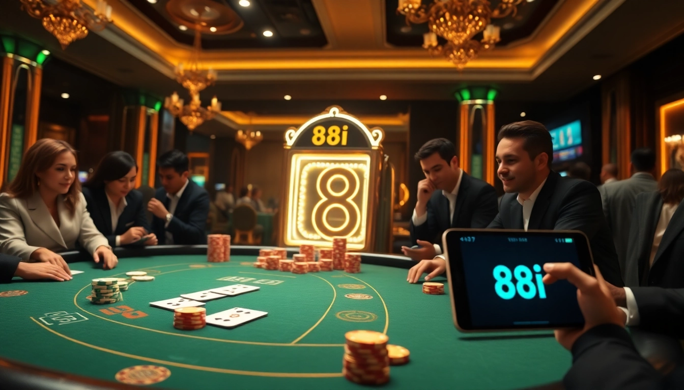 Experience the excitement of link 88i with engaging online casino action at a luxurious virtual poker table.