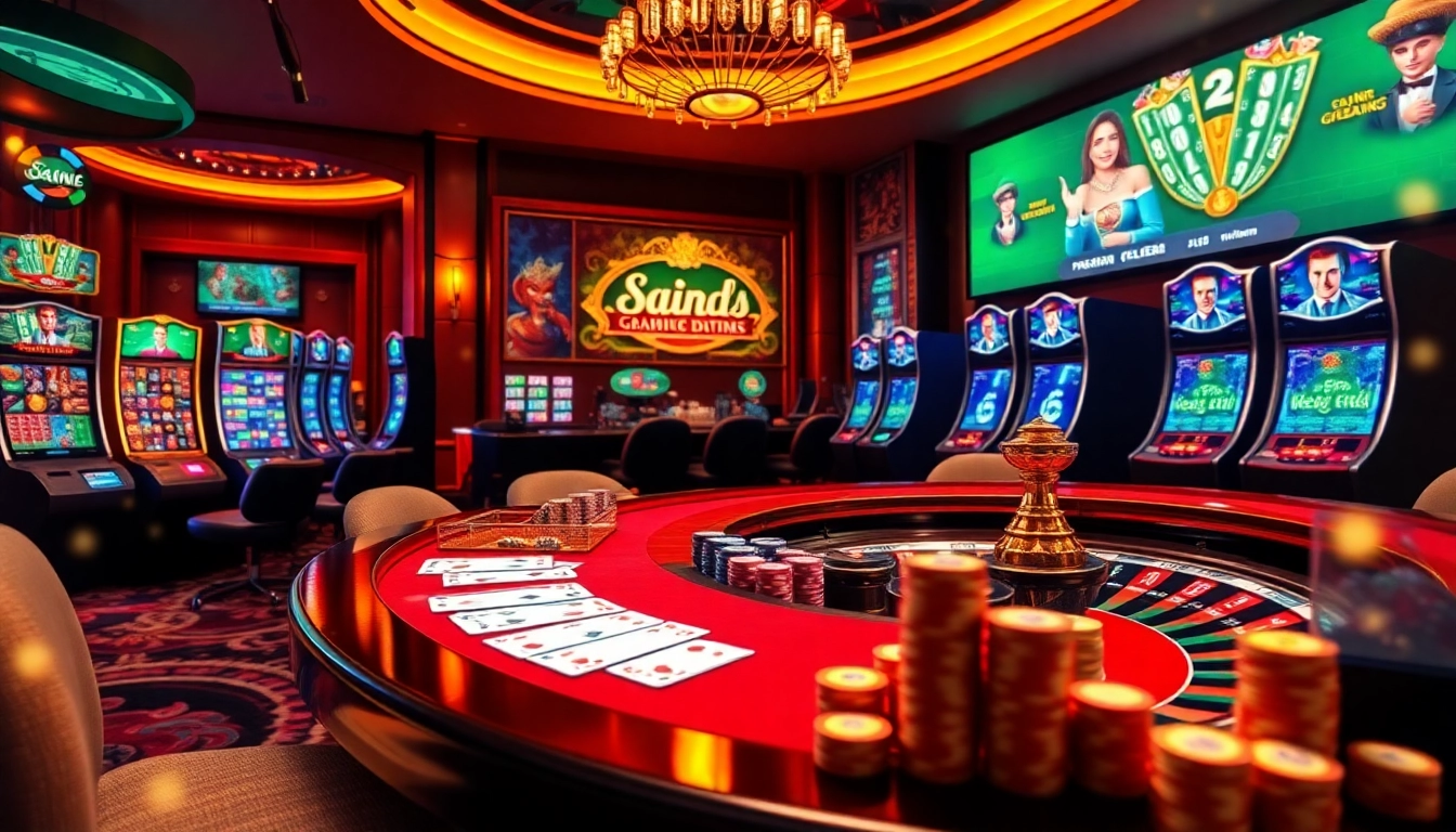 הצטרפו למשחק רמי אונליין מרגש עם שולחנות קזינו צבעוניים ומכונות מזל דינמיות.