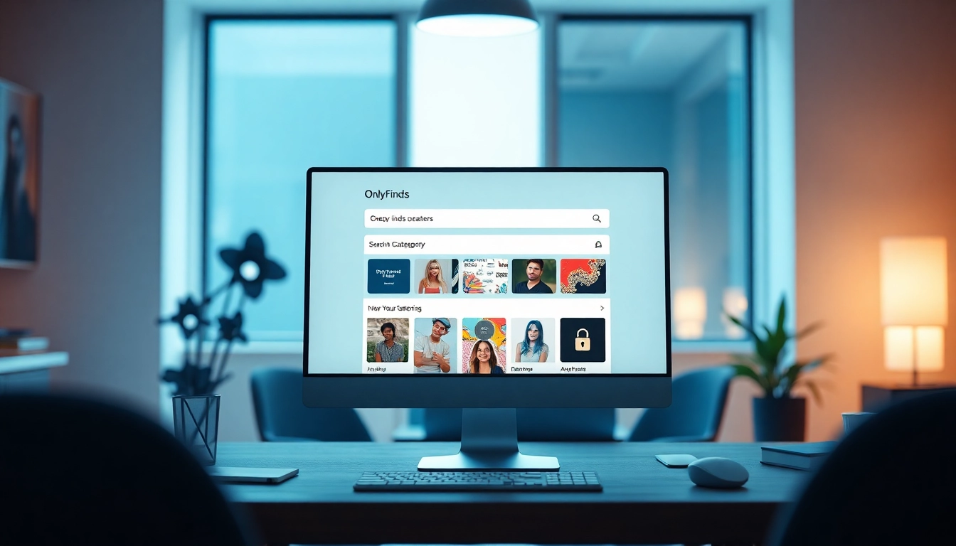 OnlyFans Nearby Creators search interface showcasing diverse content and privacy features.