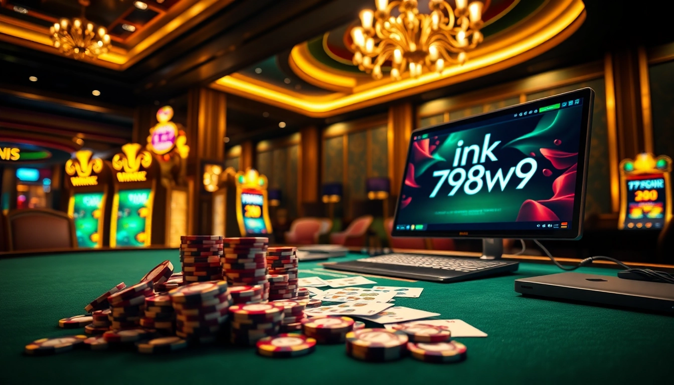 Experience thrilling gameplay at link 789win with vibrant casino tables and exciting gambling activities.